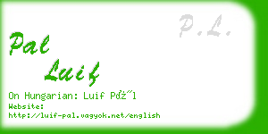 pal luif business card